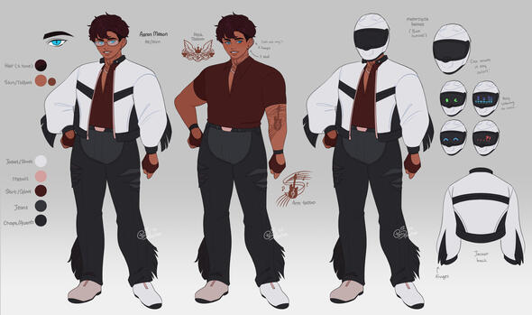 Character Ref with outfit variations / Prop Design