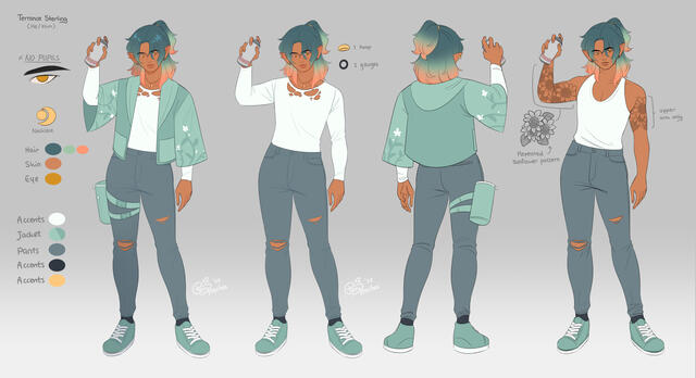 Character Turnaround with Slight Variations